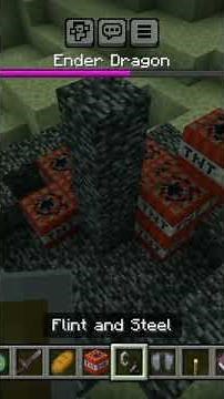 TNT Ender Dragon Kill! 💥🔥#minecraft