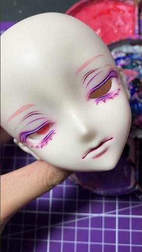【BJD face-up tutorial】 Add highlights to the doll✨//ドールにハイライトを入れる動画#bjd #bjdmakeup #bjddoll #doll