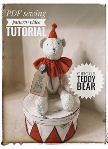 Vintage Circus Teddy Bear – Sewing Pattern   Video Tutorial - Etsy Canada