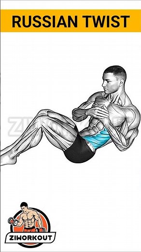 Best Oblique Exercise | Russian Twist 💪