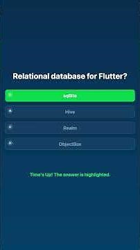 Flutter Database Quiz - Hive, SQLite & SharedPrefs