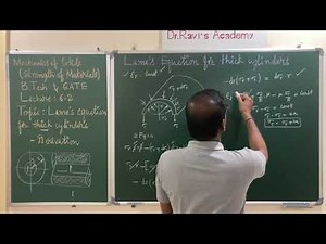 Lame's Equation for Thick Cylinders—Derivation #mechanicsofsolids #strengthofmaterial #gate