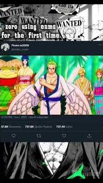 Zoro using enma for the first time