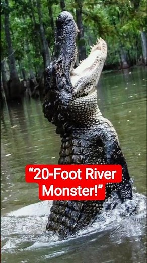 Black Caiman: The 20-Foot Amazon River Predator#wildlifefacts#amazonpredator