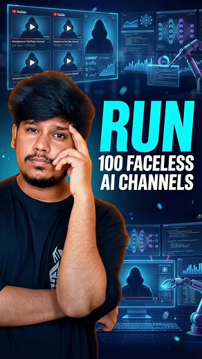 Jairaj Rawal | Tech & AI on Instagram: "How to Run 100 Faceless Channels Automatically with AI! Ever dreamed of running dozens — or even 100 faceless channels — all at once? In 2025, it’s easier than ever thanks to powerful AI tools like Faceless.video. You don’t need to edit, record, or even log in daily — AI handles everything, posting fresh content across your channels on autopilot. Here’s exactly how to do it: ✅ Visit Faceless.video and click ‘Start for Free’ ✅ Pick your niche — Motivational