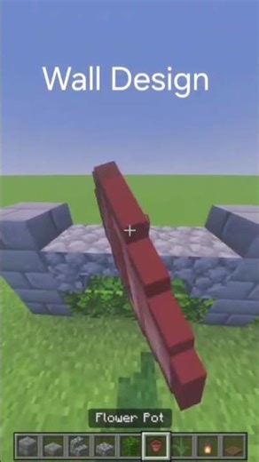 Simple Wall Design Minecraft #minecraft #mctutorial #minecraftbuilding #tutorial