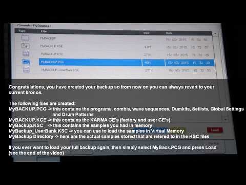 Korg Kronos Tutorial: 20 Loading and Saving Sounds QR