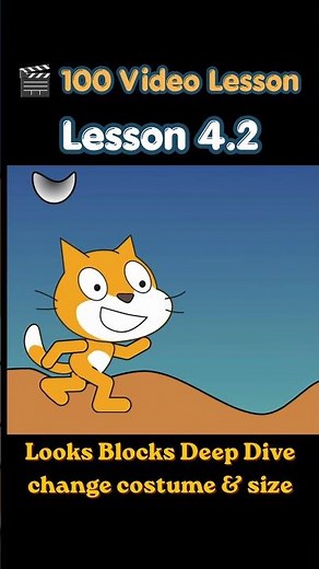 Scratch Tutorial | how to change costume& set size? |#scratch #scratchtutorial #shorts #scratchers