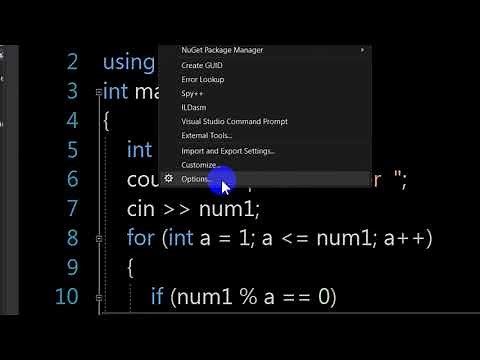 How to Hide Line Numbers in Visual Studio