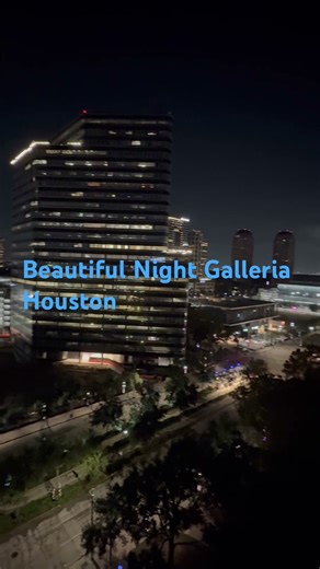 Beautiful night in Houston's Galleria at the Hilton Hotel
