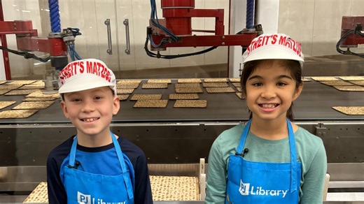 8.9K views · 37 reactions | Join Ryder and Hannah behind the scenes at Streit's Matzos. They got to see how matzah is made, from mixing to baking to packaging. And keep your eyes out for specially marked boxes of Streit's Matzos featuring PJ Library! | PJ Library | Facebook