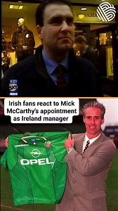 On this day in 1996, Mick McCarthy was appointed Republic of Ireland manager, replacing Jack Charlton. These Ireland fans were interviewed on Sky News about the appointment of Big Mick over Joe Kinnear. #irishfootball | Balls.ie