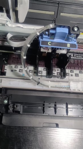 Canon 3411, после тех.обслуживания. Убираю воздух из системы снпч  долив чернил в печатающие головки(картриджи).