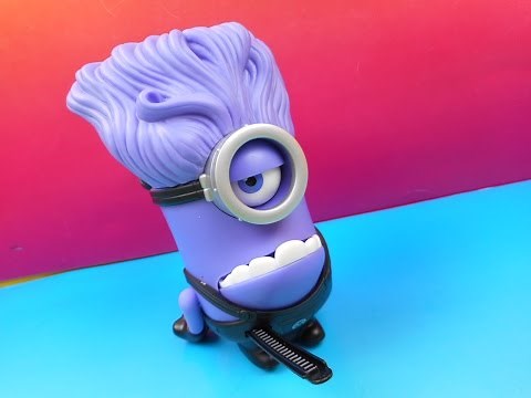 DESPICABLE ME 2 CHOMPING PURPLE MINION TOY VIDEO REVIEW