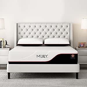 MLILY Cal King Memory Foam Mattress, 12 Inch Medium Support Mattress in A Box, Manchester United, Cool Sleep & Pressure Relief, Made in The USA of US Foam and Global Materials, CertiPUR-US Certified