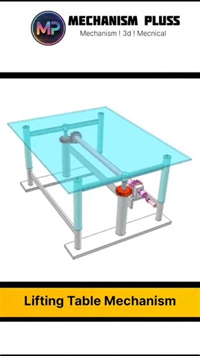 Mechanism ! 3d ! Mecnical on Instagram: "Lifting table mechani #physics #knowledge #science #usa #experiment"
