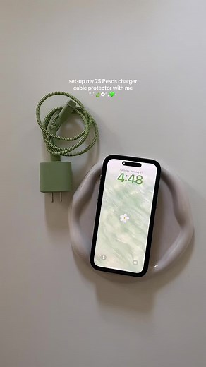 so loveeee the color! 💚✨ #chargingcable #cableprotector #chargeriphone #chargerprotector #tiktokfind #foryou #tiktokviral