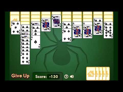 Spider Solitaire - pasjans pająk - zasady gry - Let's Play.