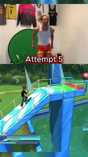 How many attempts?👀 PT.2 #kinectsports #kinect #gaming #wipeout