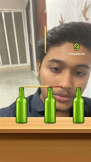 Funny Bottle Chopsticks Challenge 😂 | Try Not To Laugh Game | Ultimate Fun Test #funny#comedy#viral