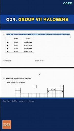 IGCSE Chemistry - Multiple Choice (2025) A* exam prep! #chemistry #exams #revision