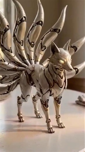 Mechanical Toy Transformation: The Nine Tailed Fox #transformation #aiart #mechanical #ninetails