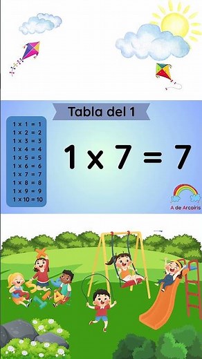 Tabla del 1 🎵 Aprende jugando 🌈 Ideal para niños 🧮 Canción corta y educativa