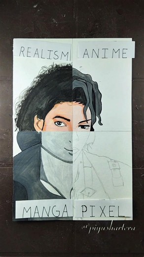 DRAWING MICHEAL JACKSON 🎤 IN 4 DIFFERENT STYLES ✨ (PART 4) #michaeljackson #pixelart #billiejean