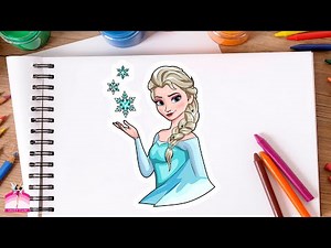 Elsa Coloring Video | Easy Step-by-Step Tutorial for Kids