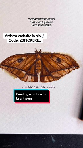 Watercolor Brush Pen Tutorial: Painting a Stunning Moth