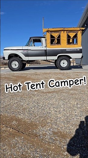 Vintage style hot tent truck camper 66 4x4 Short Bed Ford! Almost ready for adventure!
