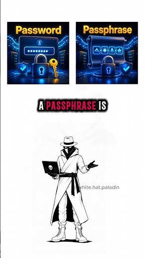 Password vs Passphrase Explained in 30 Seconds! #CyberSecurity #Passwords #OnlineSafety #techtips