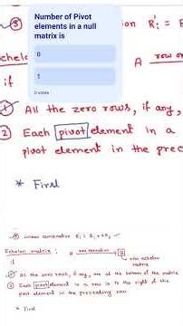 What is Row Echelon form of a matrix? #btech #discretemathematics #engineeringmathematics