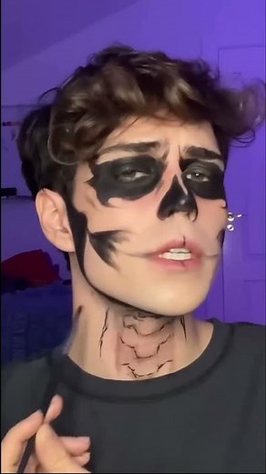 tate skull makeup TUTORIAL 💀 ( AHS - Evan Peters )