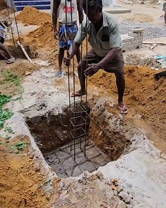 Column Footing concrete on compoundwall construction #construction #building #house #civil #DIY | Aisawl Page