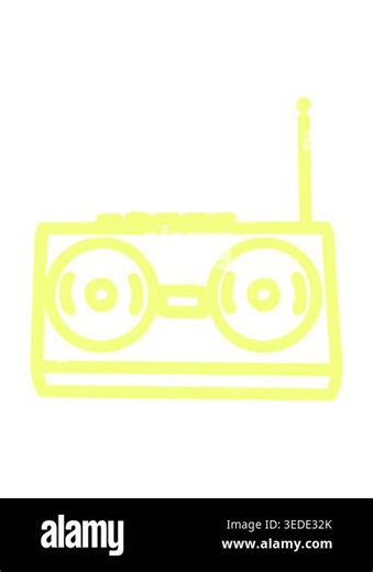 changing color animation of radio cassette player symbol icon Stock Video Footage - Alamy