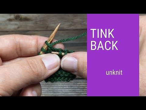How to Tink Back in Your Knitting