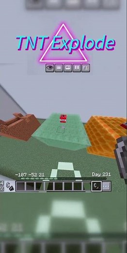 minecraft TNT explode in more blocks #minecraft #shortvideo