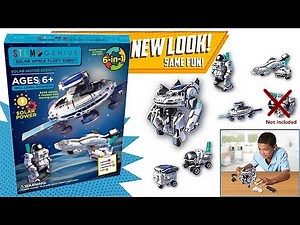 6-in-1 STEM Genius Solar Space Fleet Robot Build Kit (Updated Packaging)