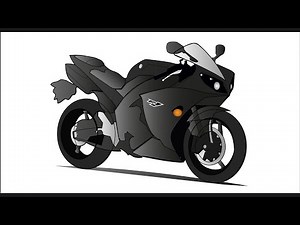 How to draw a Yamaha R1 - Realistic Motorcycle Drawing step by step easy