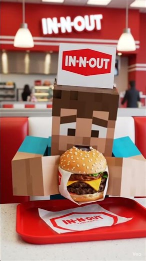 Steve smashing some In and Out burger 🍔#minecraft
