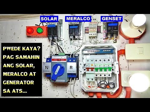 PAANO MAG WIRING NG ATS SA SOLAR, MERALCO AT GENERATOR