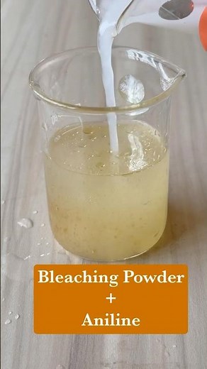 Aniline with Hypochlorite Reaction #organicchemistry #amines #bleachingpowder #chemicalreaction