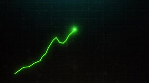 Trend Green line graph going Up