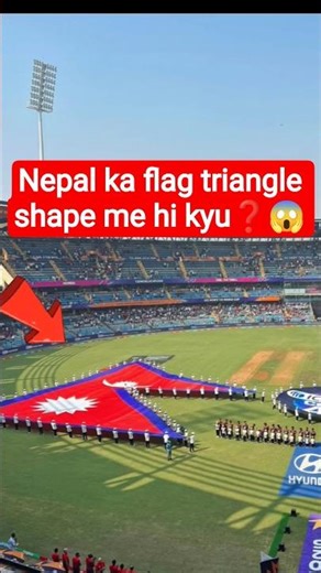 Nepal Flag Aisa Unique Kyu Hai 😱 | #nepalflag #cricket #shorts