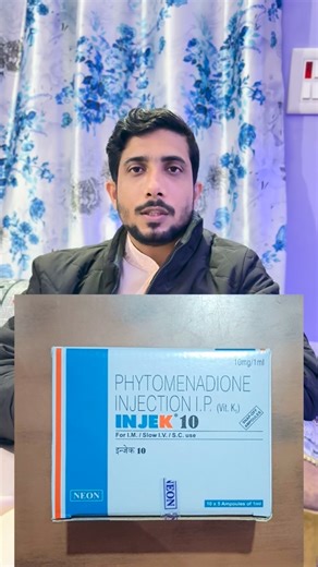 Dr. Azeem Habeeb on Instagram: "💉 Injection Vitamin K – 1 mg Vitamin K (Phytonadione) 1 mg injection is commonly used in newborns to prevent Vitamin K deficiency bleeding (VKDB). It plays a vital role in blood clotting and helps prevent life-threatening hemorrhage in neonates. 👉 Usually given IM at birth as per protocol. 💉 Injection Vitamin K – 10 mg Vitamin K (Phytonadione) 10 mg injection is used in adults for the management of vitamin K deficiency, bleeding due to anticoagulants (like warf