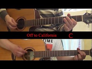 Hornpipe Off to California DADGAD guitar with chords