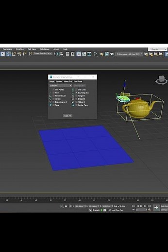 How snaps works in 3DS Max 2023 #shorts #tutorial #lesson #3dsmax #2023 #3d #snap