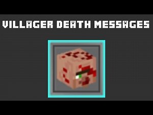 Minecraft: Villager Death Messages Data Pack
