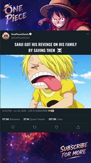 Sanji's Greatest Revenge Was Saving His Family 🔥💀 #onepiece #sanji